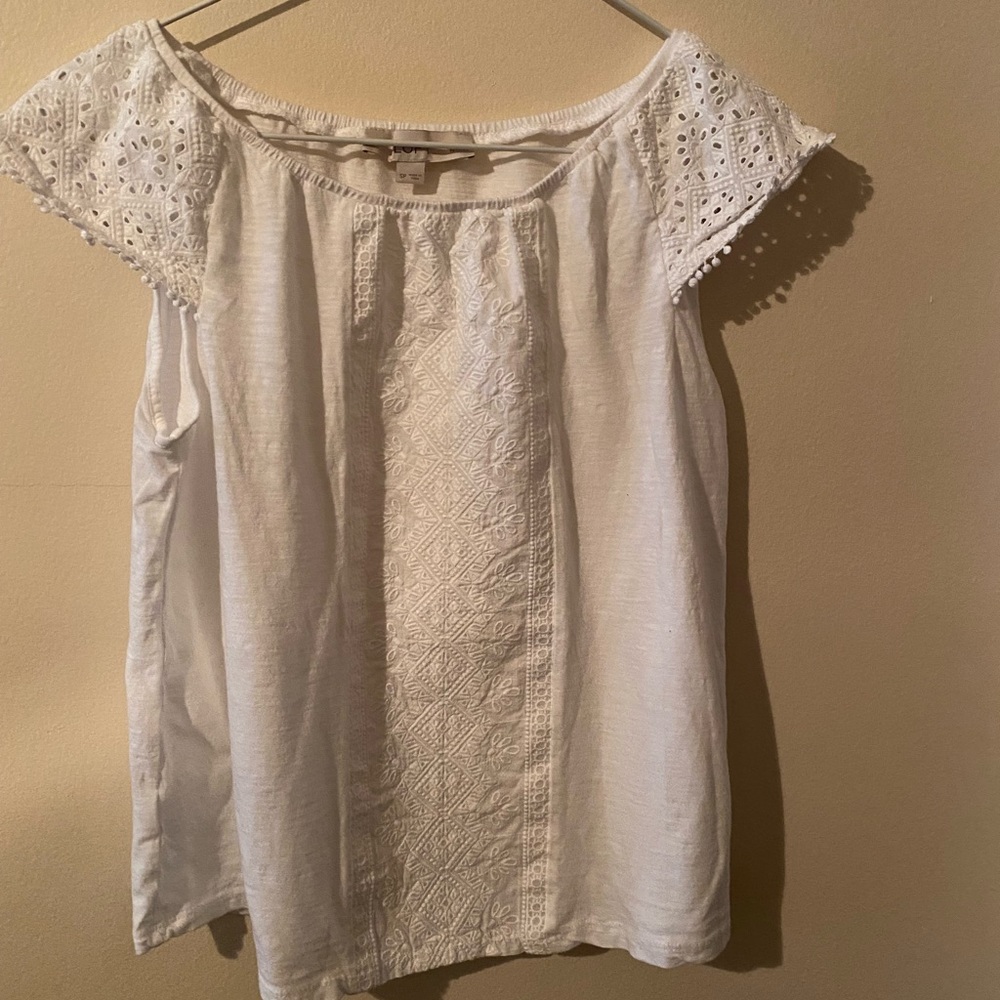 Loft cap sleeve white top size SP